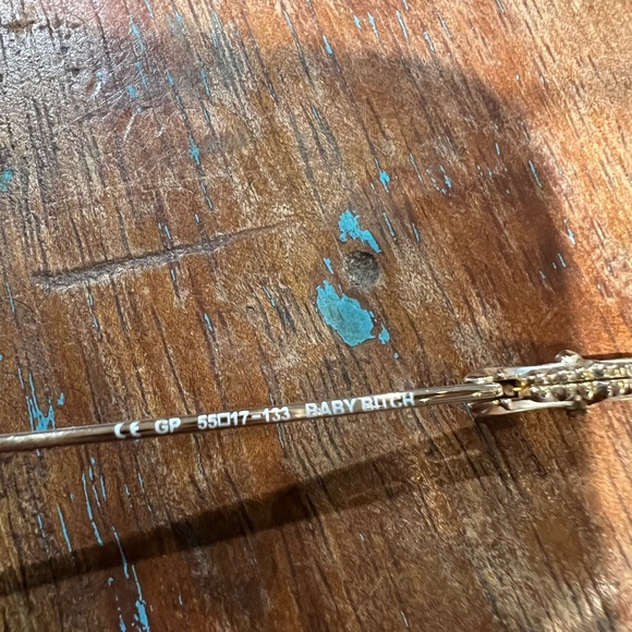 Chrome Hearts Baby B*tch Gold Plate Cross Octagonal Round 55M Sunglasses - Picture 3 of 6